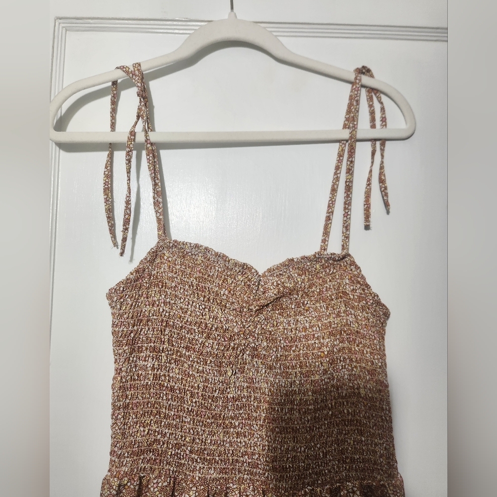 Fall Colors Maxi Dress with Bottom Ruffle - Picture 2 of 3